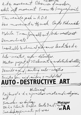 Cover for Gustav Metzger · Auto-Destructive Art: Metzger at AA (Paperback Book) (2015)