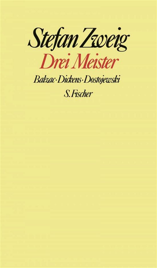Cover for S. Zweig · Drei Meister (Buch)