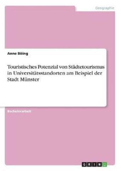 Cover for Böing · Touristisches Potenzial von Städt (Book)