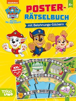 Cover for PAW Patrol Poster-Rätselbuch mit Belohnungs-Stickern (Book) (2024)