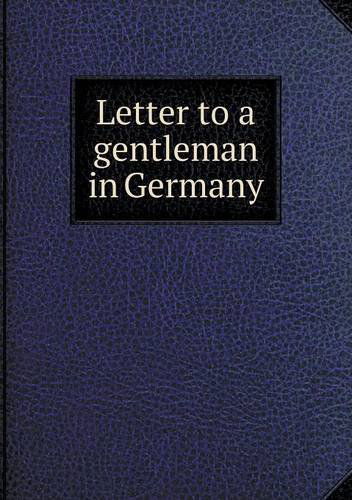 Cover for Francis Lieber · Letter to a Gentleman in Germany (Paperback Book) (2013)