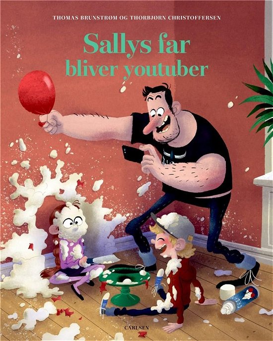 Cover for Thomas Brunstrøm; Thorbjørn Christoffersen · Sallys far: Sallys far bliver youtuber (Bound Book) [1º edição] (2021)