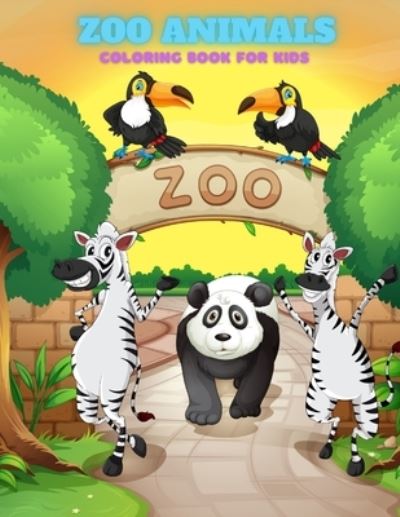 Cover for Lauren Brandt · ZOO ANIMALS - Coloring Book For Kids (Paperback Book) (2020)