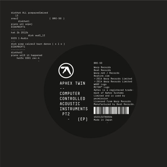 Computer Controlled Acoustic Instruments Pt2 EP <limited> - Aphex Twin - Musikk - BEAT RECORDS - 4523132780504 - 23. januar 2015