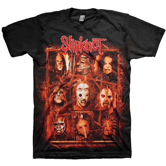 Slipknot Unisex T-Shirt: Rusty Face (Back Print) - Slipknot - Produtos - ROFF - 5023209631504 - 19 de janeiro de 2015
