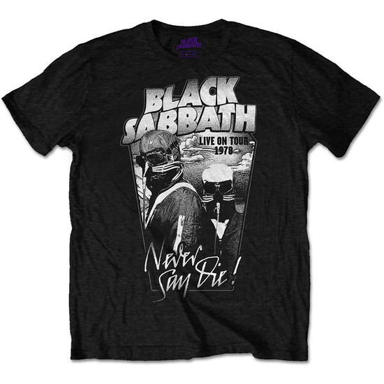 Black Sabbath Unisex T-Shirt: Never Say Die - Black Sabbath - Marchandise - Bravado - 5055979926504 - 