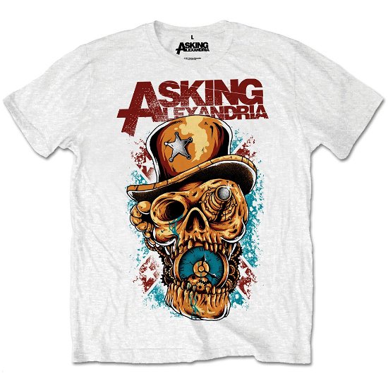 Cover for Asking Alexandria · Asking Alexandria Unisex T-Shirt: Stop The Time (Retail Pack) (T-shirt) [size S] [White - Unisex edition]