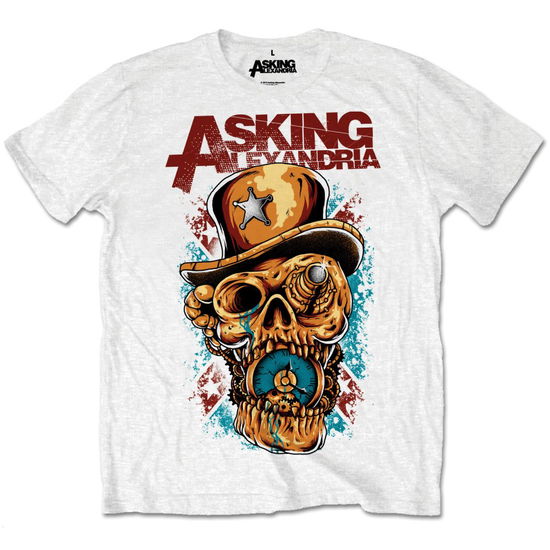 Cover for Asking Alexandria · Asking Alexandria: Stop The Time (Retail Pack) (T-Shirt Unisex Tg. S) (T-shirt) [size S] [White - Unisex edition]