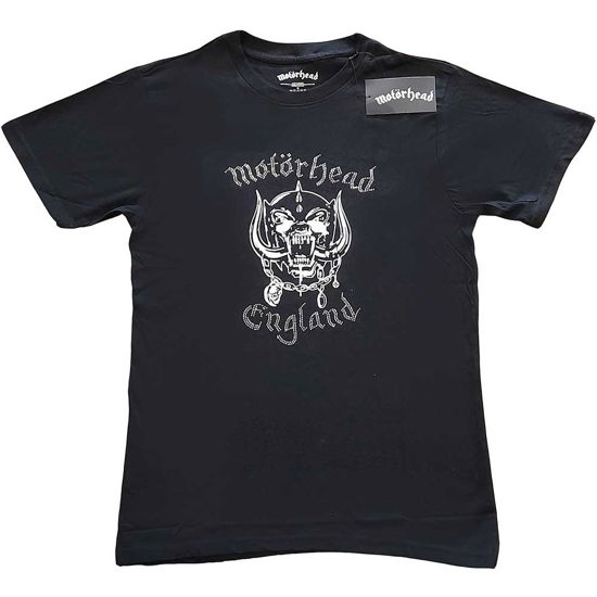 Motorhead Unisex T-Shirt: England (Embellished) - Motörhead - Koopwaar -  - 5056561016504 - 