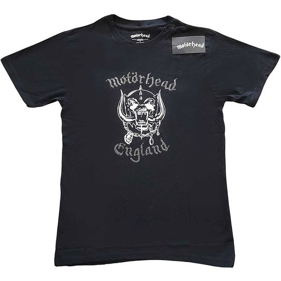 Motorhead Unisex T-Shirt: England (Embellished) - Motörhead - Marchandise -  - 5056561016504 - 