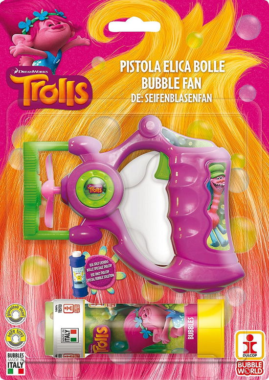 Dulcop Bolle Di Sapone - Pistola Elica Bolle Piccola Trolls - Dulcop Bolle Di Sapone - Merchandise -  - 8007315122504 - 