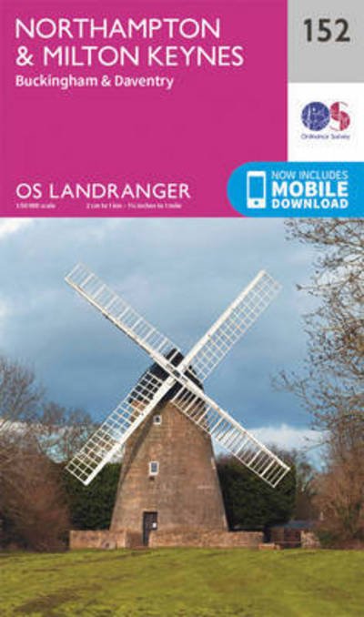 Cover for Ordnance Survey · Northampton, Milton Keynes,Buckingham &amp; Daventry - OS Landranger Map (Kartor) [February 2016 edition] (2016)