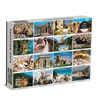 Vacation Cats 1500 Piece Puzzle - Galison - Brætspil - Galison - 9780735369504 - 16. september 2021