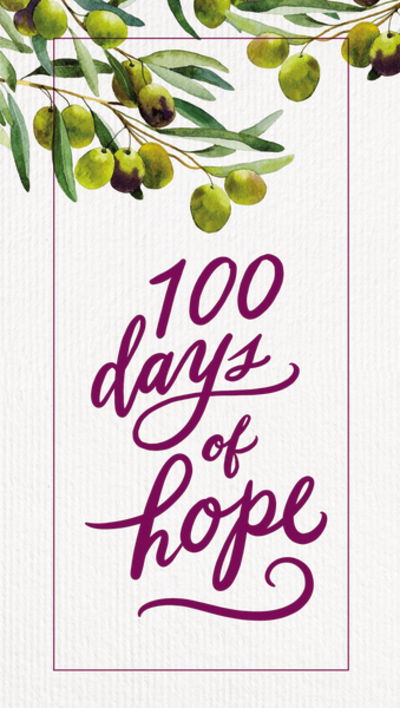 Cover for Thomas Nelson · 100 Days of Hope (Hardcover Book) (2019)