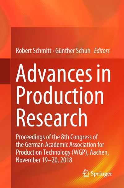 Cover for Advances in Production Research (Book) [1st ed. 2019 edition] (2018)