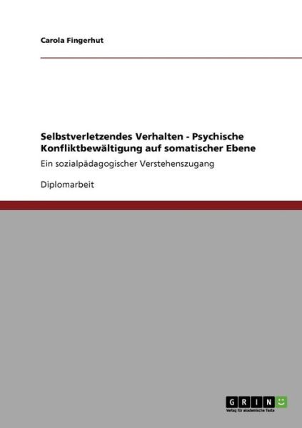 Cover for Fingerhut · Selbstverletzendes Verhalten (Buch) [German edition] (2013)