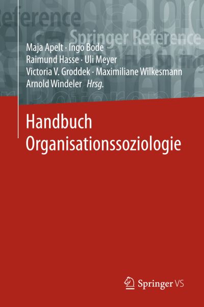 Cover for Maja Apelt · Handbuch Organisationssoziologie (Hardcover Book) (2022)