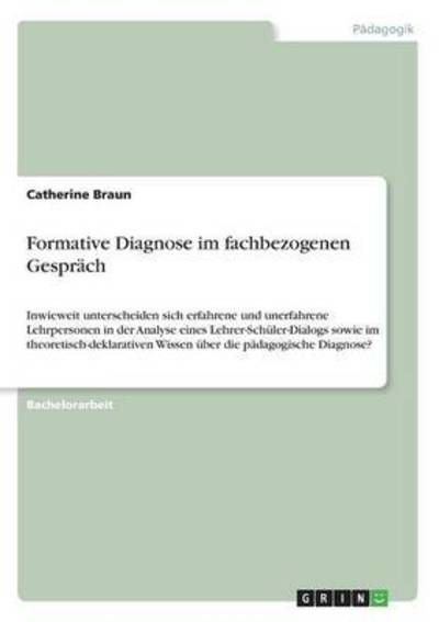 Cover for Braun · Formative Diagnose im fachbezogen (Book) (2016)