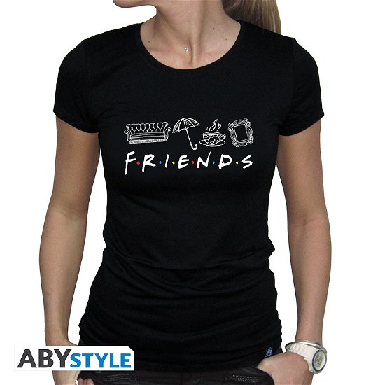 Cover for T-Shirt Frauen · FRIENDS - Tshirt Friends woman SS black - basic (MERCH) (2019)
