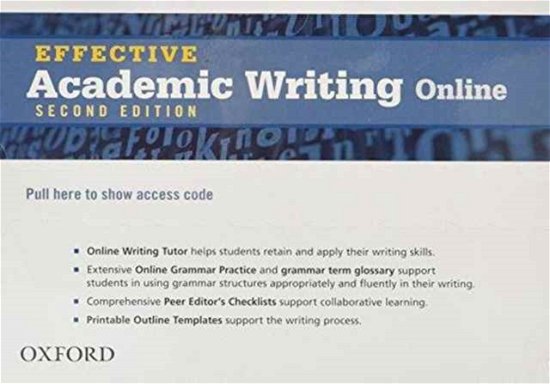 Cover for Oxford Author · Effective Academic Writing Second Edition: Student Access Code Card (All levels) - Effective Academic Writing Second Edition (Bok) [2 Revised edition] (2013)