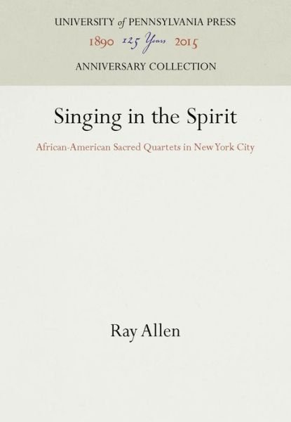 Cover for Ray. Allen · Singing in the spirit (Book) (1991)