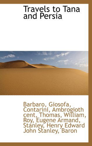 Cover for Barbaro Giosofa · Travels to Tana and Persia (Hardcover Book) (2009)