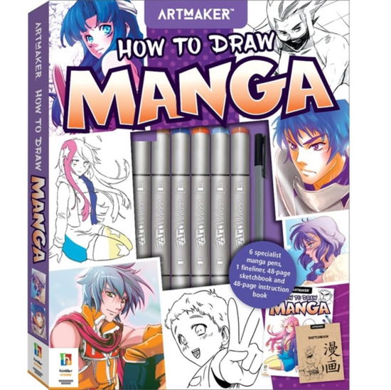 Cover for Hinkler Pty Ltd · Art Maker How to Draw Manga Kit - Art Maker Portrait (Book) (2023)