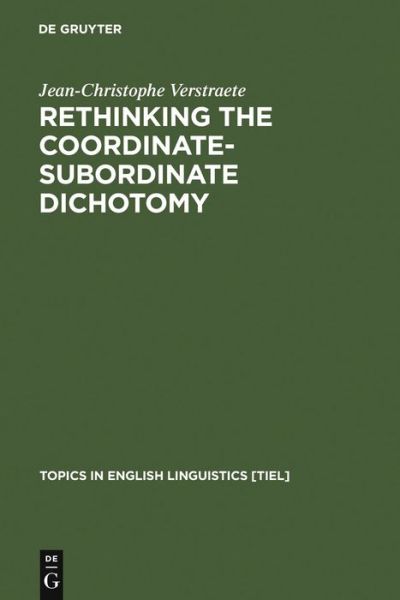 Cover for J.-C. Verstraete · Rethinking t.Dichotomy (Book) (2007)