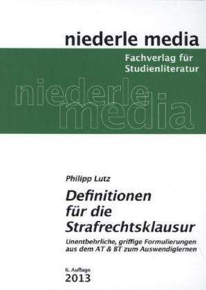 Cover for Lutz · Definitionen für die Strafrechtskl (Buch)