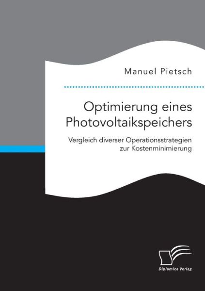 Cover for Pietsch · Optimierung eines Photovoltaiks (Book) (2016)