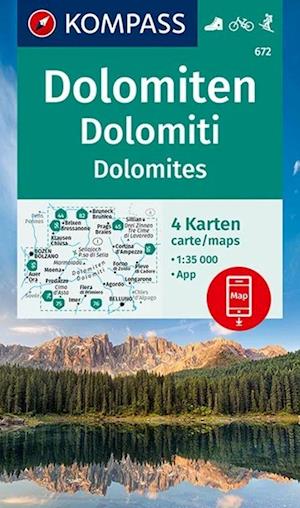 Cover for Kompass · Kompass Wanderkarte: Dolomiten - Dolomites (Hardcover Book) (2022)