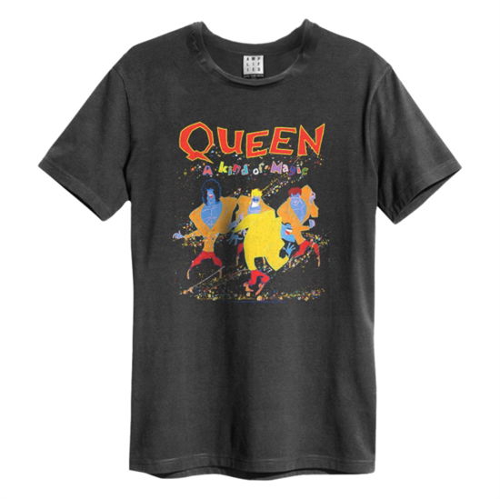 Queen A Kind Of Magic Amplified Large Vintage Charcoal T Shirt - Queen - Koopwaar - AMPLIFIED - 5054488119506 - 