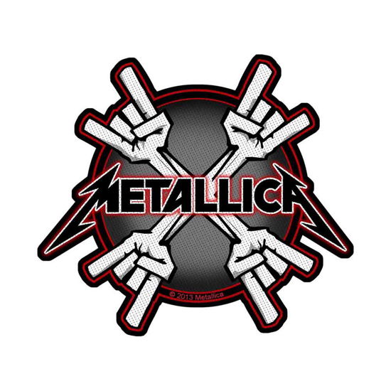 Metallica Standard Woven Patch: Metal Horns - Metallica - Mercancía - PHD - 5055339746506 - 19 de agosto de 2019