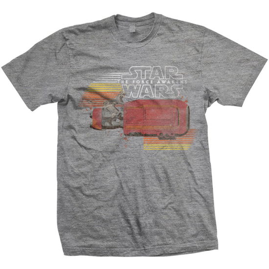 Star Wars Unisex T-Shirt: Episode VII Rey Speeder Retro - Star Wars - Merchandise - Bravado - 5055979919506 - 