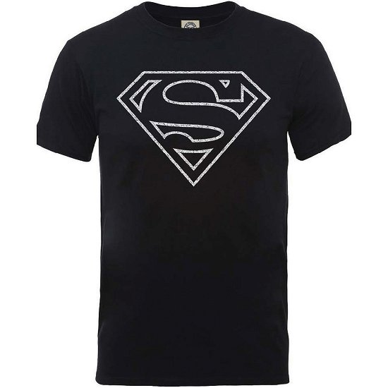 Cover for DC Comics · DC Comics Unisex Tee: Originals Superman Logo Distressed (CLOTHES) [size S] [Black - Unisex edition] (2016)