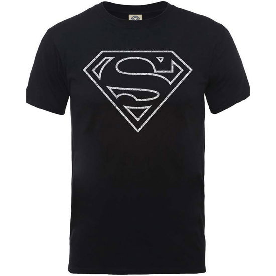 Cover for DC Comics · DC Comics Unisex Tee: Originals Superman Logo Distressed (TØJ) [size S] [Black - Unisex edition] (2016)