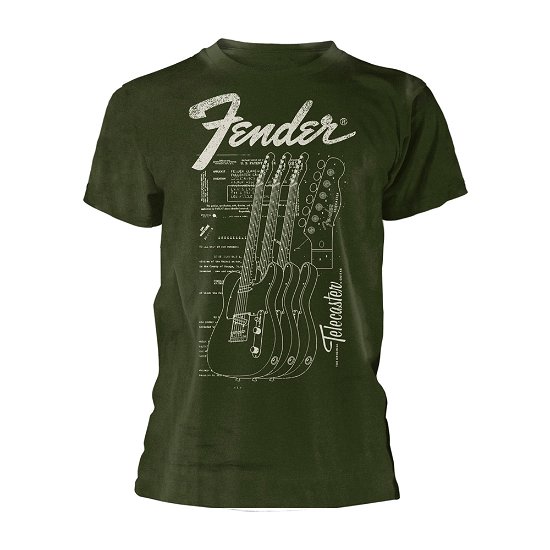 Cover for Fender · Telecaster (T-shirt) [size S] [Green edition] (2018)