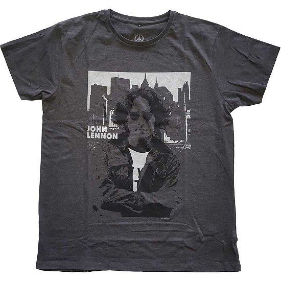 John Lennon Unisex T-Shirt: Skyline - John Lennon - Mercancía - MERCHANDISE - 5056368666506 - 15 de enero de 2020