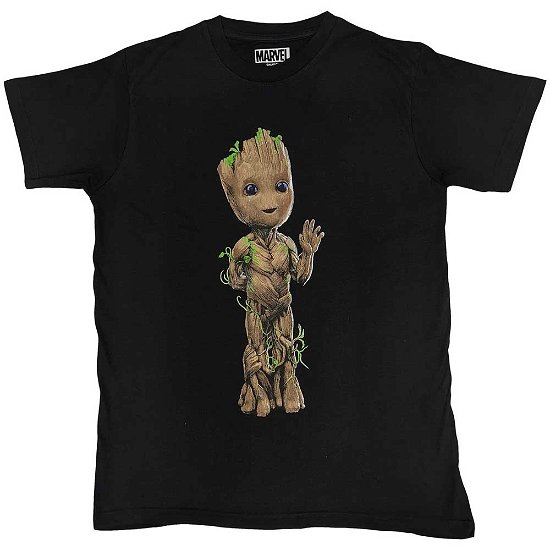 Marvel Comics Unisex T-Shirt: Guardians of the Galaxy Groot Wave - Marvel Comics - Merchandise -  - 5056561096506 - 