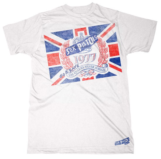 Silver Jubilee White T-shirt - Sex Pistols - Produtos - PHDM - 5060420684506 - 16 de março de 2017