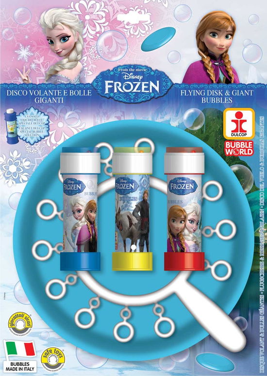 Cover for Dulcop Bolle Di Sapone · Disco Volante Bolle Giganti - Frozen - Piatto + Soffiatore Multiplo + 3 Flaconi 60 Ml (MERCH)