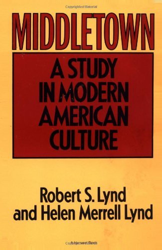 Cover for Helen Merrell Lynd · Middletown: a Study in Modern American Culture (Paperback Bog) (1959)