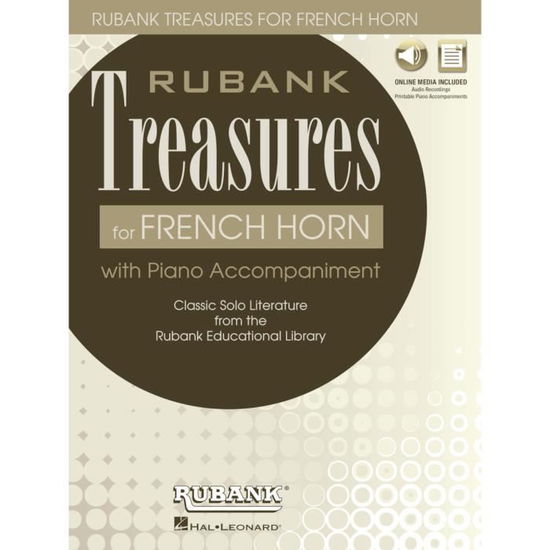 Cover for Hal Leonard Publishing Corporation · Rubank Treasures (Voxman) for French Horn Book / Media Online (Paperback Book) (2018)