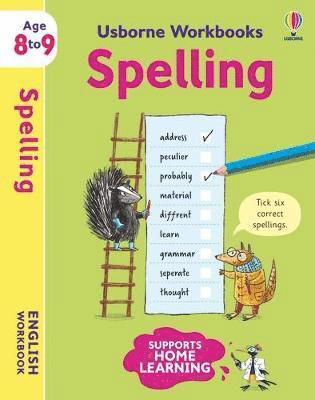 Usborne Workbooks Spelling 8-9 - Usborne Workbooks - Jane Bingham - Books - Usborne Publishing Ltd - 9781801313506 - January 6, 2022