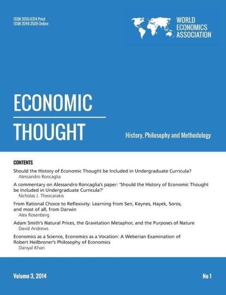 Cover for Wea · Economic Thought. Vol3, No 1, 2014 (Taschenbuch) (2014)