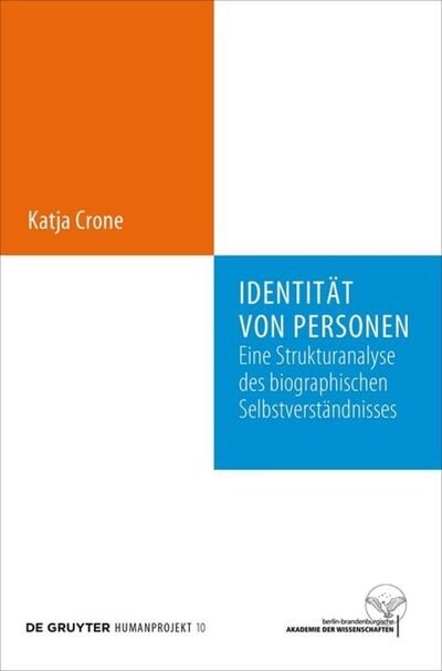 Identität von Personen - Crone - Boeken -  - 9783110246506 - 15 januari 2016