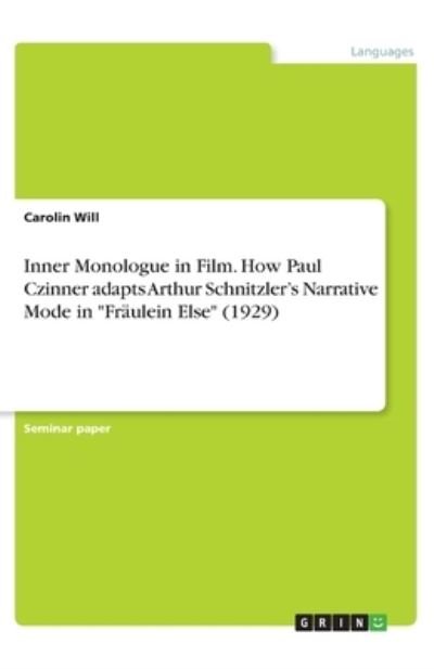 Cover for Will · Inner Monologue in Film. How Paul (Book)
