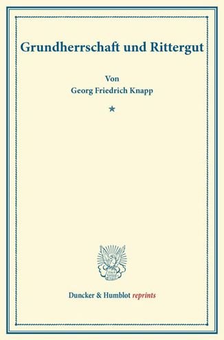 Cover for Knapp · Grundherrschaft und Rittergut. (Bok) (2013)