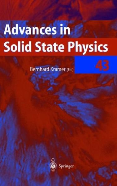 Cover for B Kramer · Advances in Solid State Physics - Advances in Solid State Physics (Hardcover Book) [2003 edition] (2003)