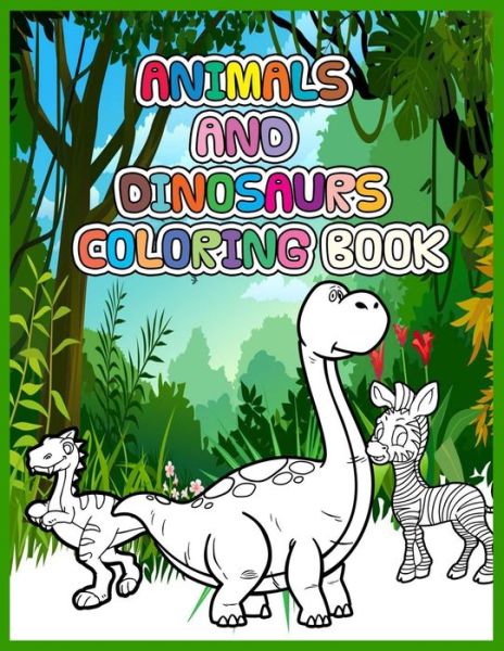 Cover for Steve Johnson · Animals and Dinosaurs Coloring Book (Pocketbok) (2020)